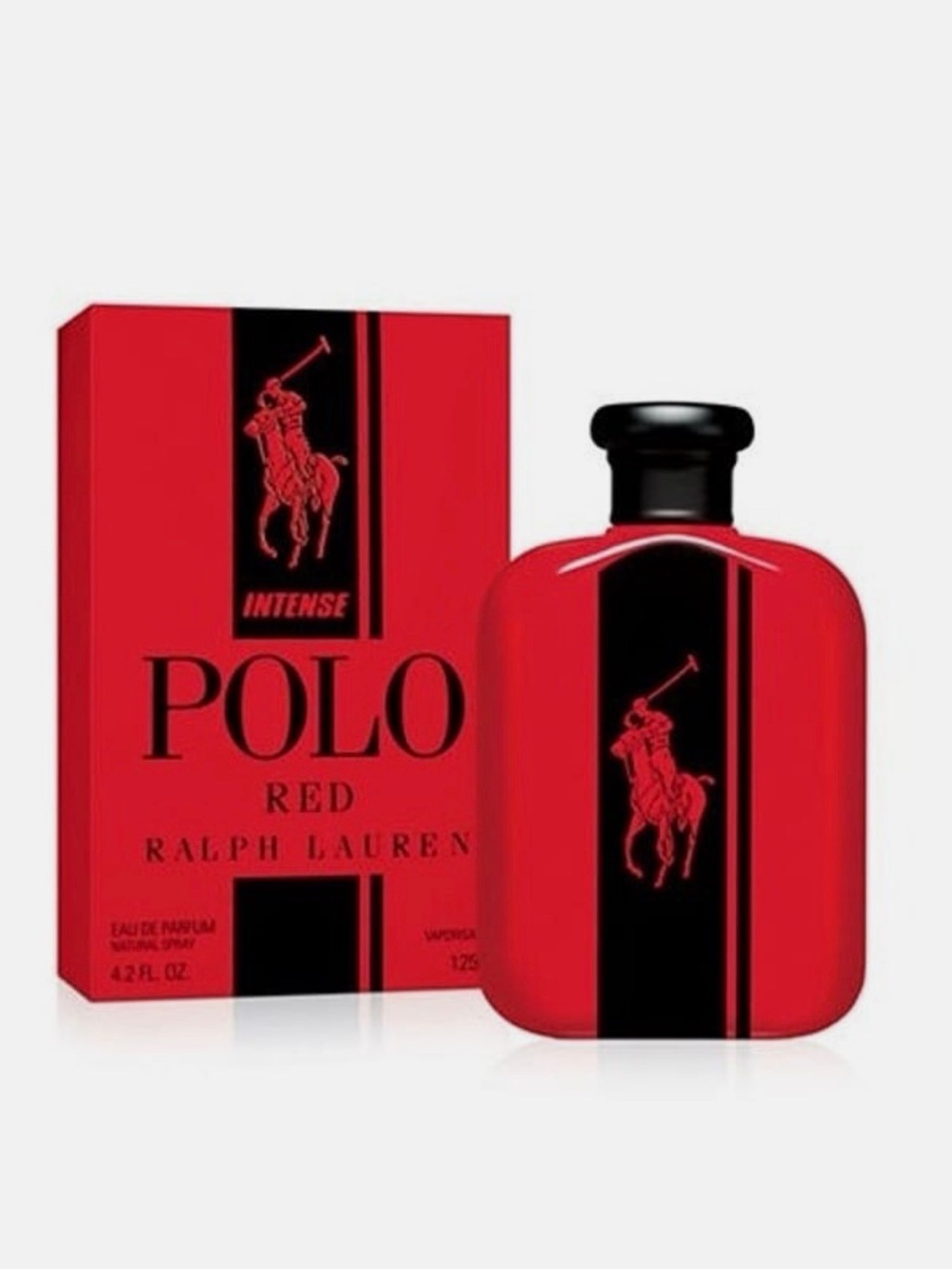 Ralph Lauren Polo Red Intense cologne 4.2 oz - Red and Black Bottle